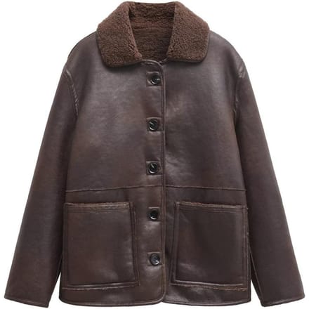 Winter Dames Maillard Imitatie Dubbelzijdig Jas Warm Bont Geïntegreerde Jas XS gray