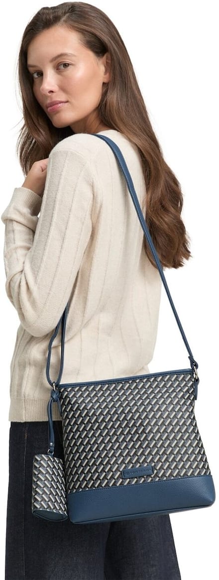 Tom Tailor - TTXENIA M schoudertas met all-over print - Maat ONESIZE - blue