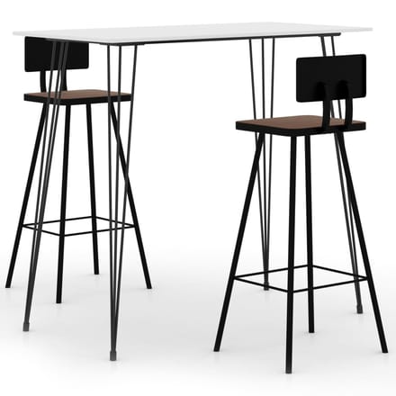 vidaXL - 3-delige - Barset - wit