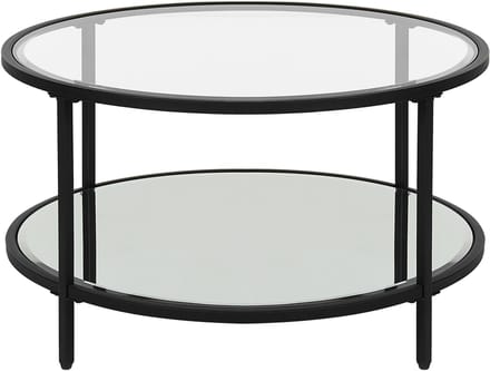 BIRNEY - Salontafel - Zwart - Veiligheidsglas