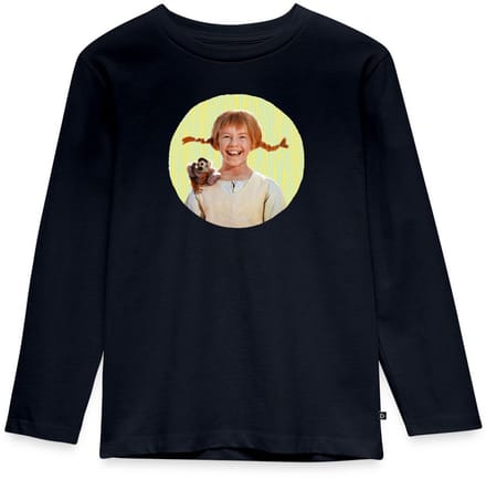 Pippi Langkous Portret Pippi Met Meneer Nilsson Premium T-Shirt Kinderen