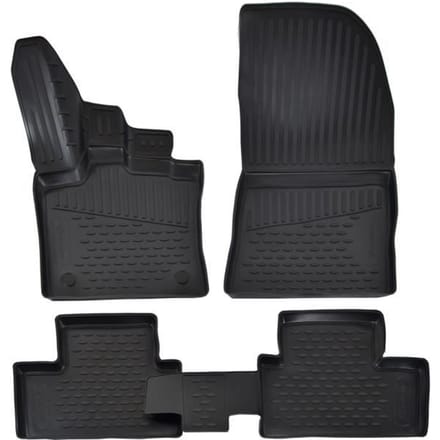 Tapis de sol - Exclusif - Compatible Captur 2019 - Caoutchouc - 4 pièces - Toutes saisons