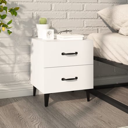 vidaXL - Nachtkastje - 40x35x47,5 - cm - wit