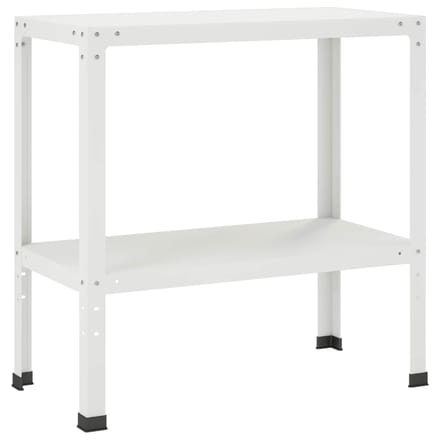 vidaXL - Planttafel - 60 - x - 40 - x - 80 - cm - Gepoedercoat - staal - Wit