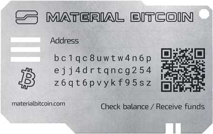 Fysieke Bitcoin Wallet - Crypto Opslag - Veilig Opslaan - Ongevoelig voor Hacking - 163 x 114 cm - Lite