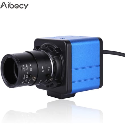 Aibecy 1080P HD Camera Computer Camera Webcam 2 Megapixels 5X Optische Zoom 155 Graden Breed Kijkveld Without Holder blauw