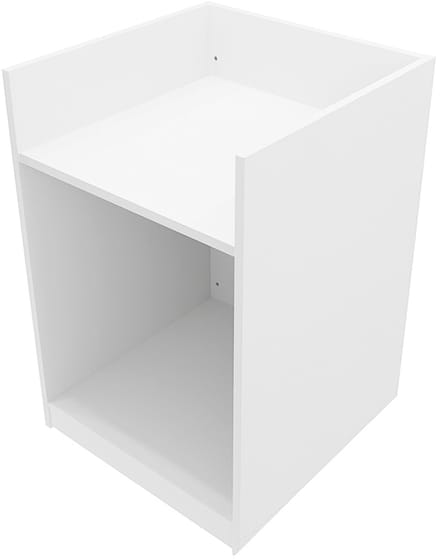 Tb60 toonbank kassabalie - wit - 60x60x90cm - ergonomische bovenplank