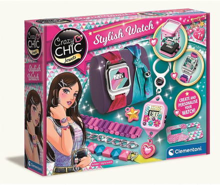 Crazy Chic Horloge Maakset - Creatieve Set - Knutselset - Mode Accessoires - Ontwerp Set - Clementoni - Voor kinderen - Voor meisjes