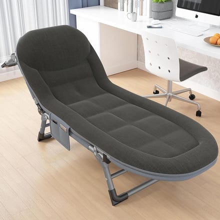 Opklapbed - Gastenbed - Logeren - 5 standen verstelbaar - 76.7 inch lengte - Grijs