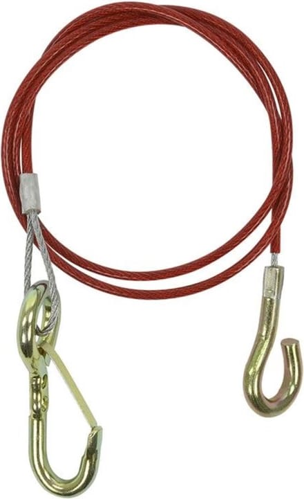 ProPlus Breekkabel met knijphaak - staal - 1 meter - rood - voor geremde aanhangwagens