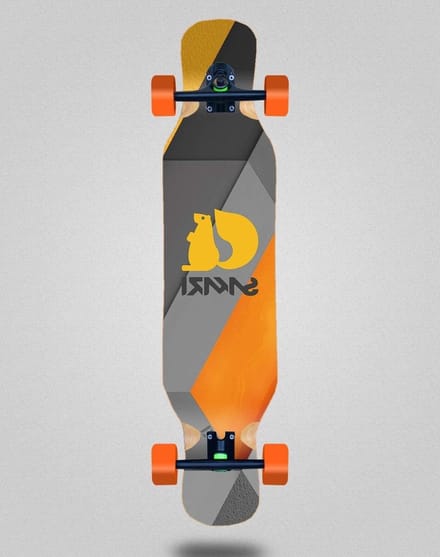 Compleet skateboard - Longboard cruiser - Skeeleren en cruisen - Gemonteerd en klaar - 46x10 inch - Multicolor