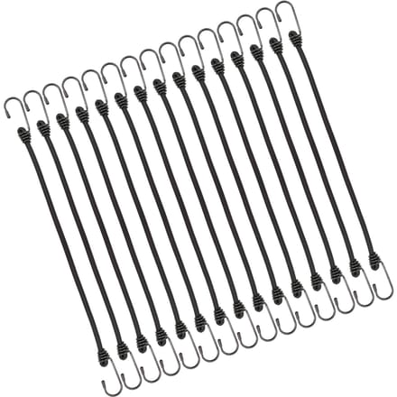 15 pièces Cordes Élastiques Multifonctionnelles en Caoutchouc Élastique avec Crochets pour Tentes de Camping Sécurisation de Bagages 45x0.8cm