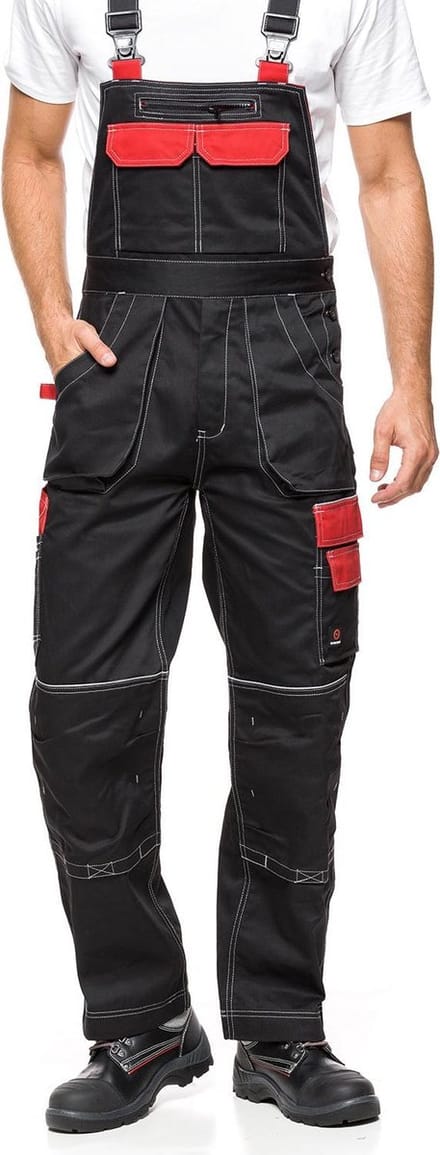 Avacore - Werkbroek / Tuinbroek - Zwart met Rood - Maat 48