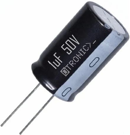 OTRONICÂ® 10x Condensator 1uF 50v Elektrolytisch (ELCO) zwart