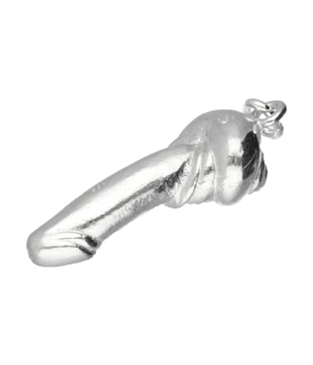 Zilveren Penis uit slakkenhuis kettinghanger
