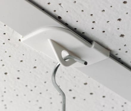 10 stuks - Houder voor Systeemplafond / Plafond Ophanghaak / Witte Plafondhaak - type PH-11