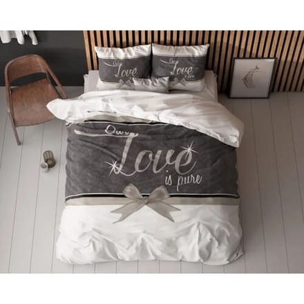 Sleeptime Dekbedovertrek Pure Love Wit - Eenpersoons 140 x 200/220 cm + 1 kussensloop