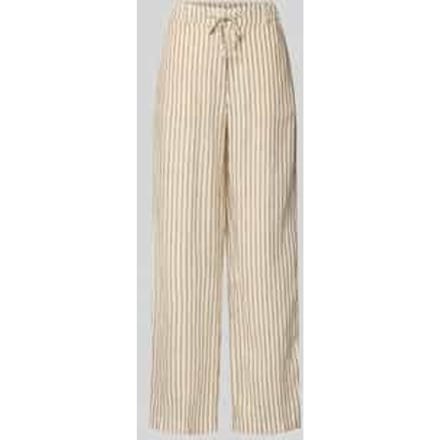 Wide leg linnenbroek met trekkoord