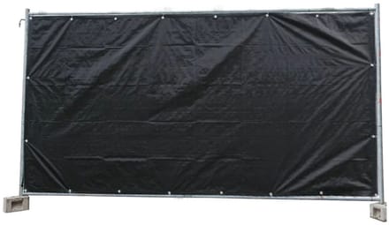1 stuk bouwhekzeil 160g/m² zwart PE 1,76m x 3,41m