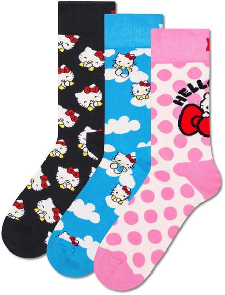 Happy Socks Sokken Hello Kitty 3-Pack Socks Gift Set van 3 mt 36-40