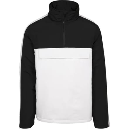 Urban Classics Winterjas 2-Tone Padded Pull Over Jacket White/Zwart