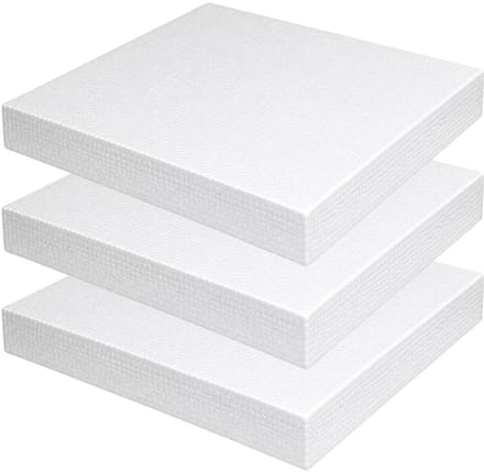 Piepschuim vormen - vierkant - 3x - 25 x 25 x 3 cm - styropor hobby / DIY vorm - basis knutselfiguren