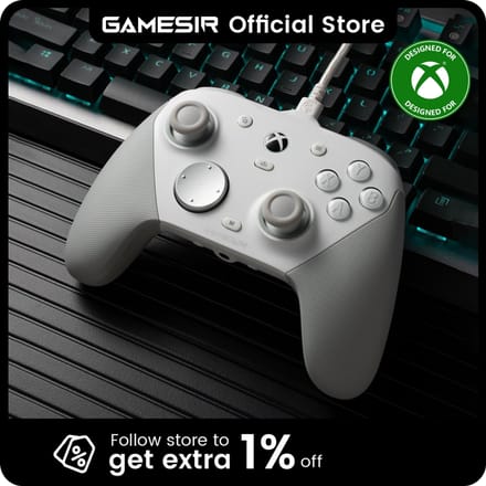 GameSir G7 Pro Bedrade Xbox Controller met Slim Oplaadstation, Hall Effect, Gyro, 3.5mm Audio-aansluiting, 1000Hz Polling Rate Shadow Ember