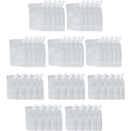 Pochette à Boisson Réutilisable en Plastique Transparent Portable Multifonctionnelle avec Entonnoir white