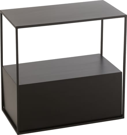 J-Line bijzettafel Rechthoek - metaal - zwart