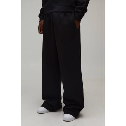 Lange Essentiële Wijde Pijpen Joggingbroek | Black | Size Medium