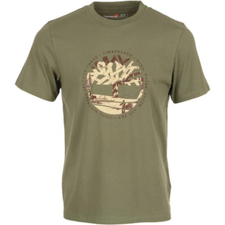 T-shirt Korte Mouw Timberland Tree Logo Lake House Gr Mdgrn