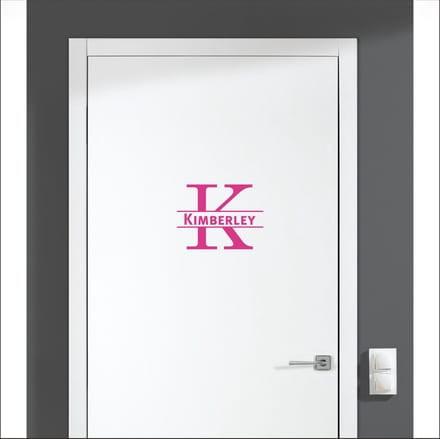 Deursticker Met Naam -  Kimberley - Roze