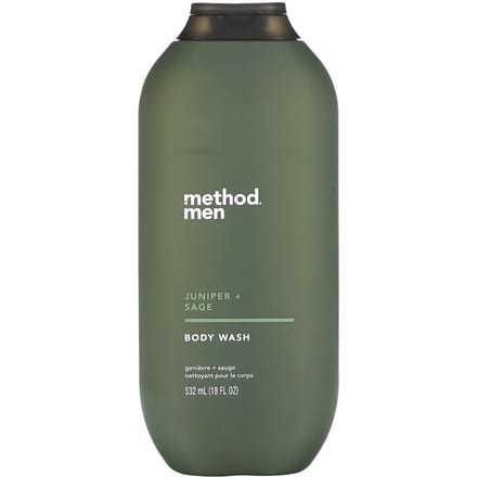 Méthode, Hommes, Gel douche, Genévrier et sauge, 18 fl oz (532 ml) gray