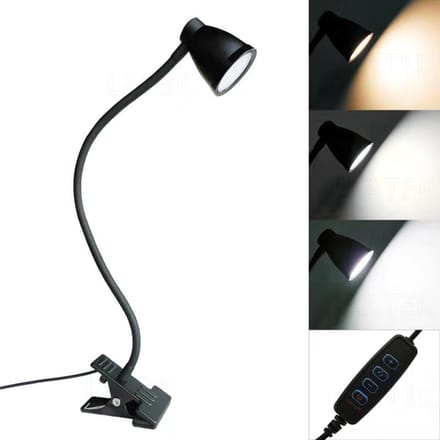 Dimbare LED leeslamp/klemlamp 3000-6500K