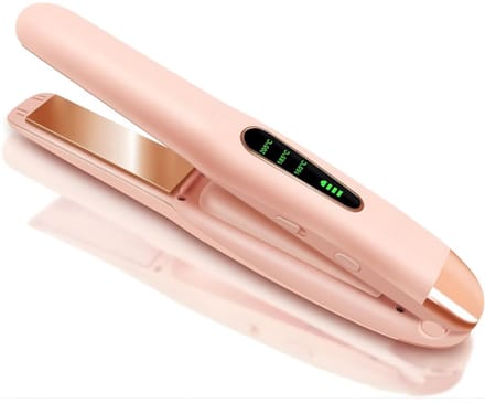 KAD® Stijltang - Mini Stijltang & Krultang Draadloos - USB Oplaadbaar - Roze - 22cm x 3cm x 3cm