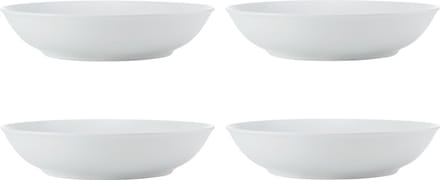 Mikasa - Pasta Borden - Chalk - Porselein - Wit - Set van 4 - 23cm