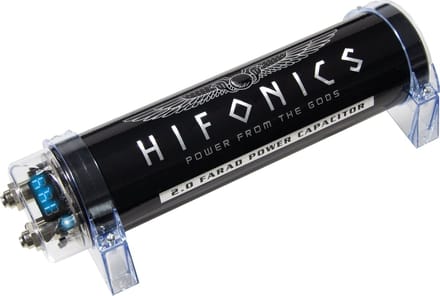 HiFonics HFC2000 - Autoversterker - Condensator 2 Farad - Power capacitor - Stroom buffer 2.0 Farad - Elco - met Volt meter