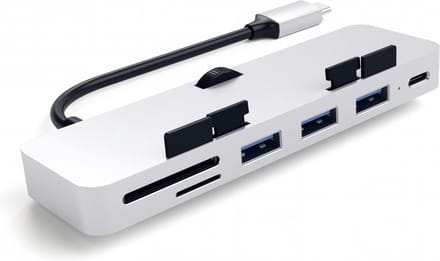 Satechi Aluminum Type-C Klem Hub Pro - hub - 4 ports USB hub - 4 - Zilver