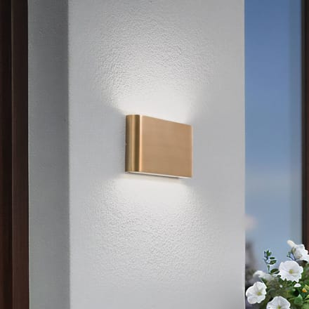 Nowodvorski Lighting LED wandlamp Semi M, aluminium, goud, lengte 17,5 cm