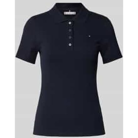 Slim fit poloshirt met logostitching, model '1985'