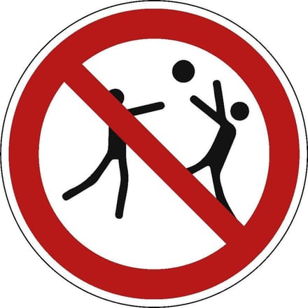 Verboden te spelen bord - kunststof 100 mm