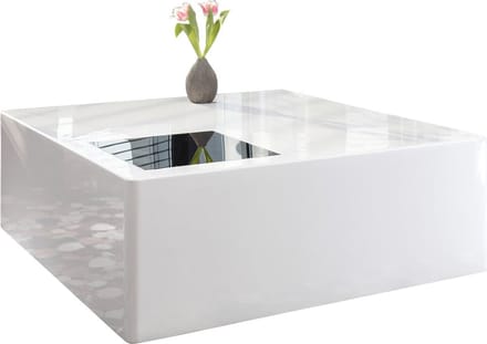 Salontafel Benthe Wit - MDF - Overig - 100x100cm - Hoogte 45 cm
