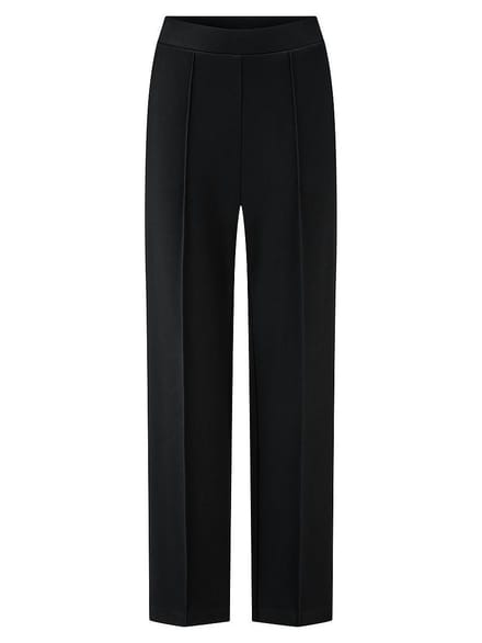 Wide Fit broek Van Peter Hahn zwart