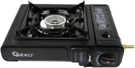 GEKO Compacte campingkookplaat - dual-fuel - 2,5 kW - matzwart