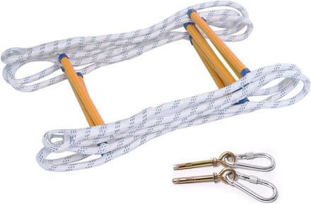 Noodladder - Veiligheidstouwladder - Snelle Ontsnapping - Snel te Implementeren - 10 Meter - Zwart