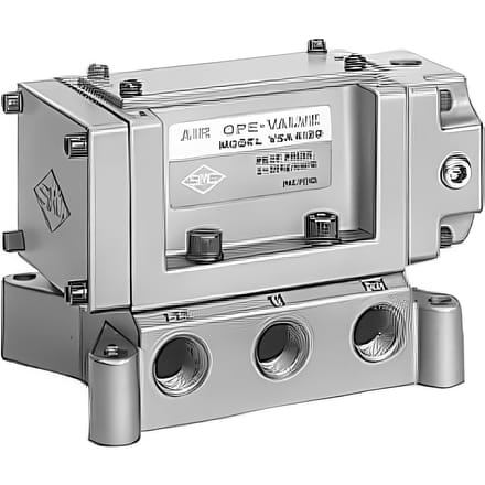 SMC 5/3-Weg Sub-Base Luchtbediende Ventiel Rc Draad - VSA4244-00