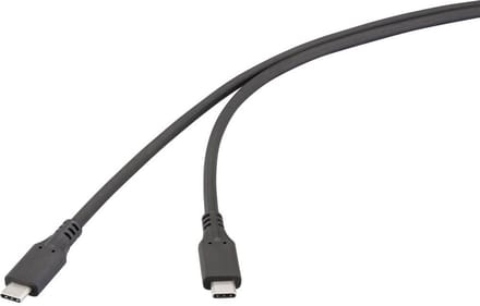 Renkforce RF-6830438 USB-kabel USB 4.0 USB-C stekker 1.00 m Zwart