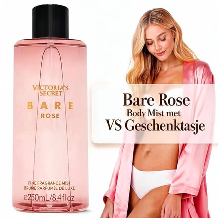 Victoria's Secret Bare Rose Fine Body Mist 250 ml Incl. VS Geschenktasje