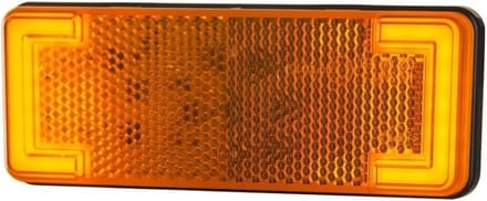 Reflectorlamp met knipperlicht Oranje 113x44 mm LED 12/24V