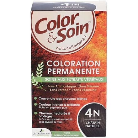 Les 3 Chênes Les 3 Chenes Color & Soin haarkleuringskit 4N Natuurlijk Kastanje 135 ml